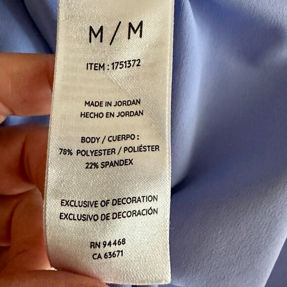 New Sage Athletic Midi Dress With Shorts Size M Blue Stretch Interlock Fabric - Picture 8 of 12